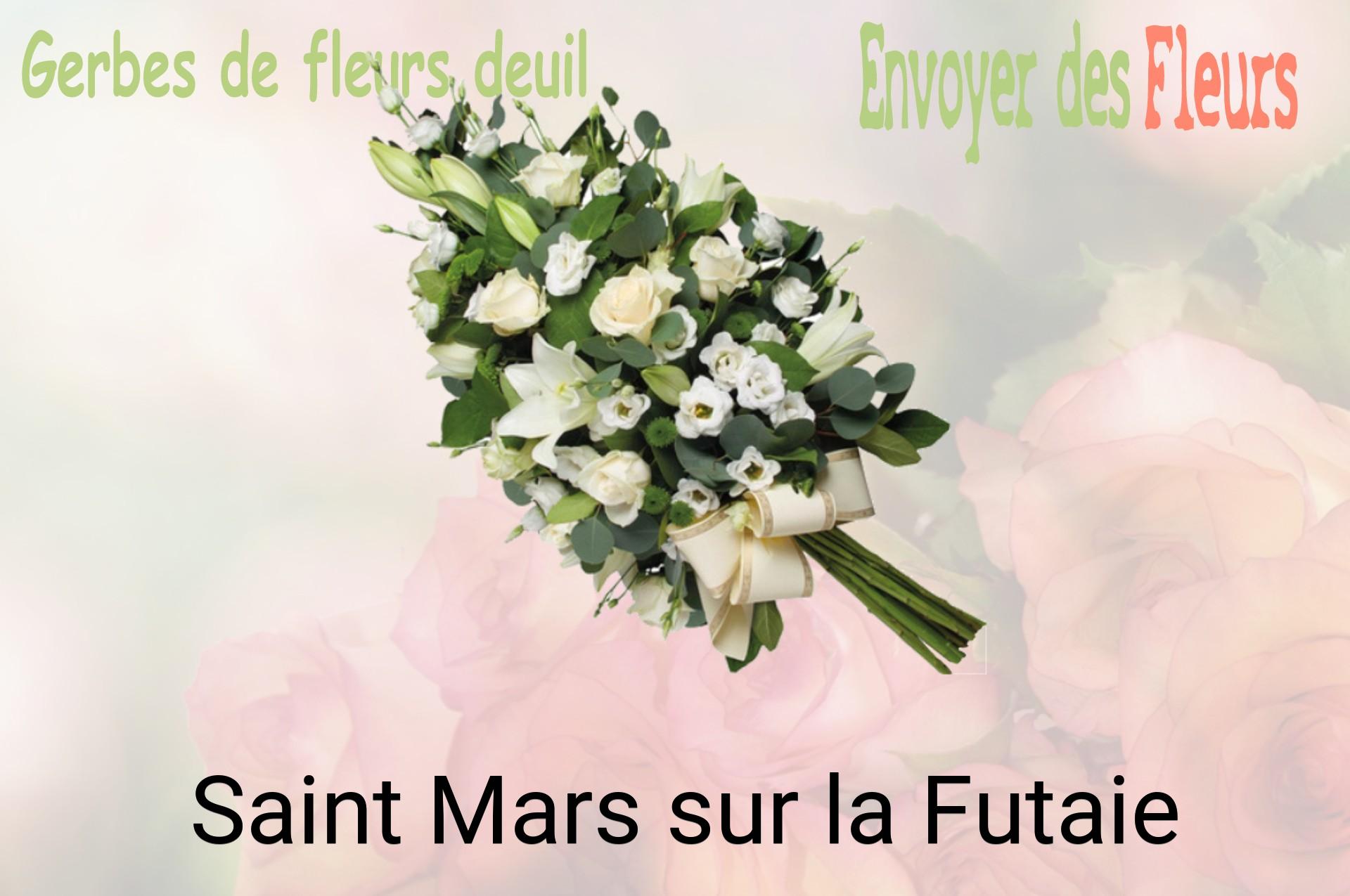 Gerbe de fleurs de deuil livrée à Saint-Mars-sur-la-Futaie